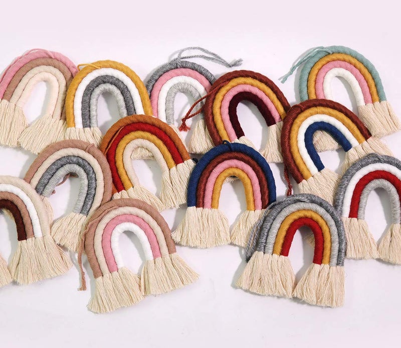 ZWA Rainbow Wall Hanging, Handmade Macrame Wall Art Decor for Nursery Kids Room Home - Image 3
